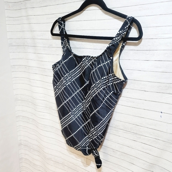 LE COVE TANKINI SWIM TOP, SZ 14, W TIE DETAIL LIKE NEW! - Picture 2 of 7